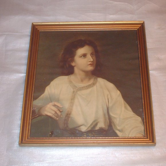 Antique framed picture of young Jesus - Picture 1 of 5